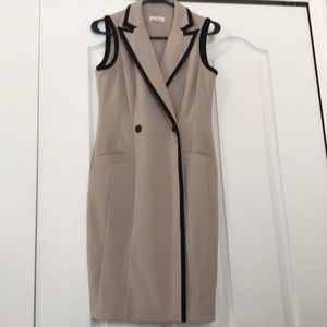 Tan double breasted dress